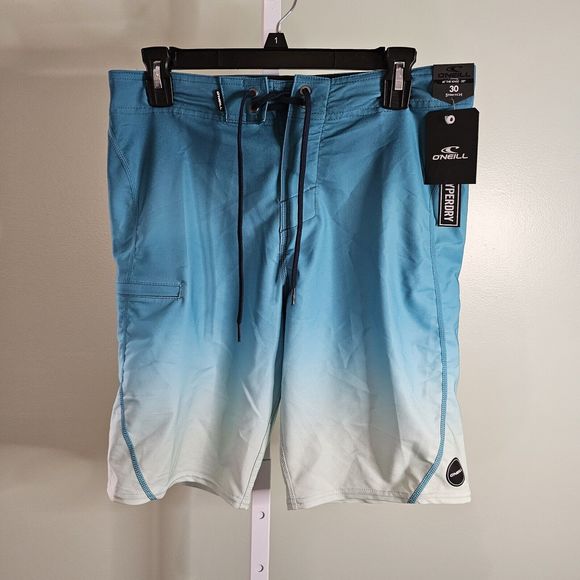 ONEILL HyperFreak Board Shorts Surf Swim Trunks Size 30 Blue Ombre - Picture 1 of 8